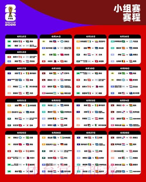 2026世界杯比赛时间高清版完整安排怎么查